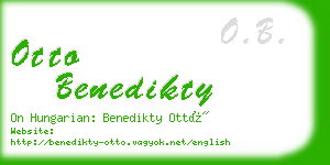 otto benedikty business card